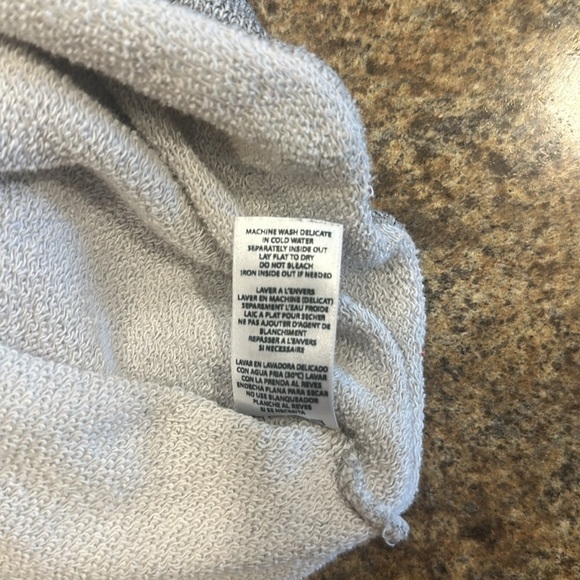 n : PHILANTHROPY Distressed Hoodie Size Large Gray Kangaroo Pocket - Picture 11 of 16